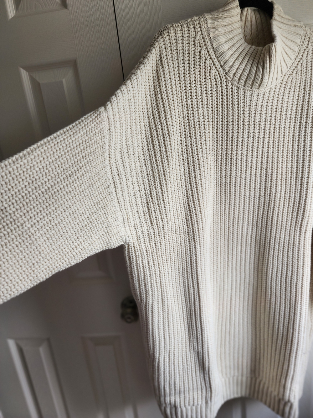 GAP Cream Chunky Knit Turtleneck Sweater Dress - Picture 5 of 9